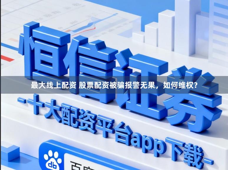 最大线上配资 股票配资被骗报警无果，如何维权？